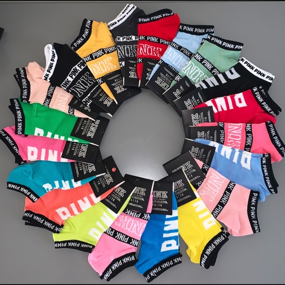 PINK Victoria's Secret Accessories - 20 pairs pink socks🌟 New
